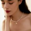 Smykker Og Tilbehor Skye Halskaeder | Lena 18K Guld Crystal Pearl Choker Halskaede