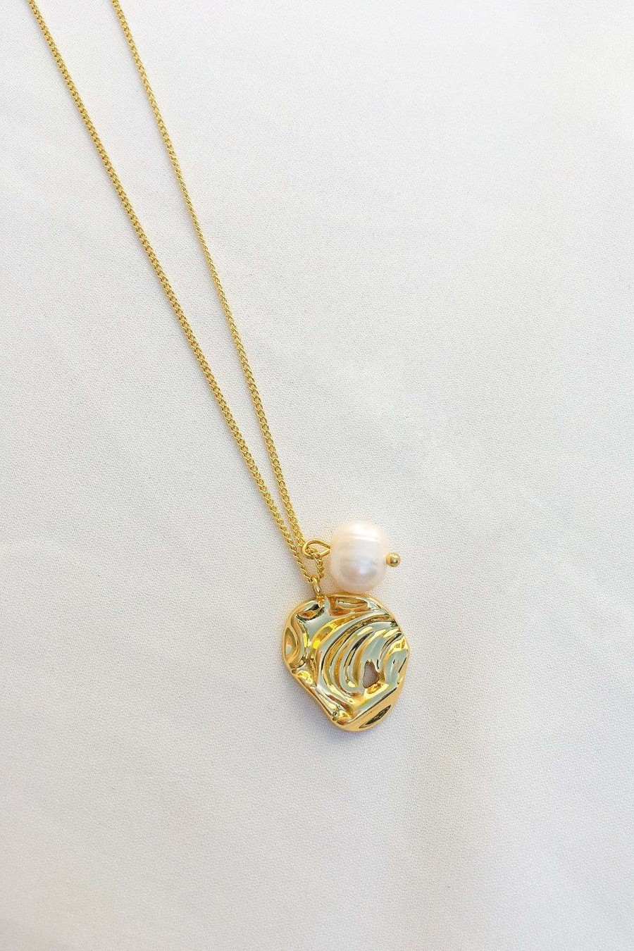 Smykker Og Tilbehor Skye Guld | Coquille 18K Seashell Perle Halskaede Guld