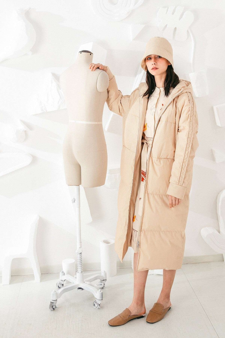 Toj Skye | Garcelle Down Puffer Coat Lys Beige