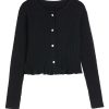 Toj Skye | Constance Cable Knit Pearl Button Sweater Cardigan