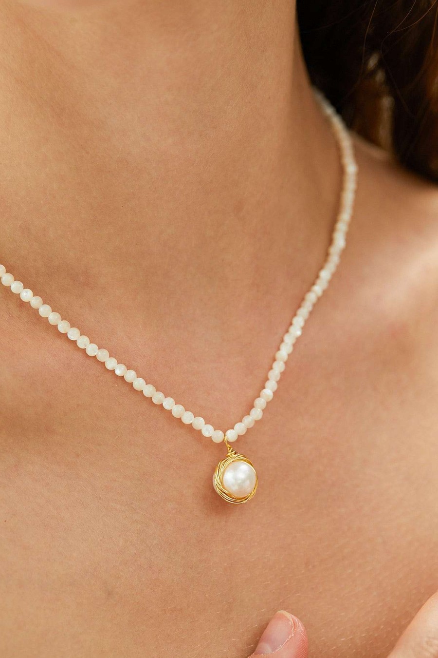 Smykker Og Tilbehor Skye Halskaeder | Daniela Freshwater Pearl Pendant Halskaede