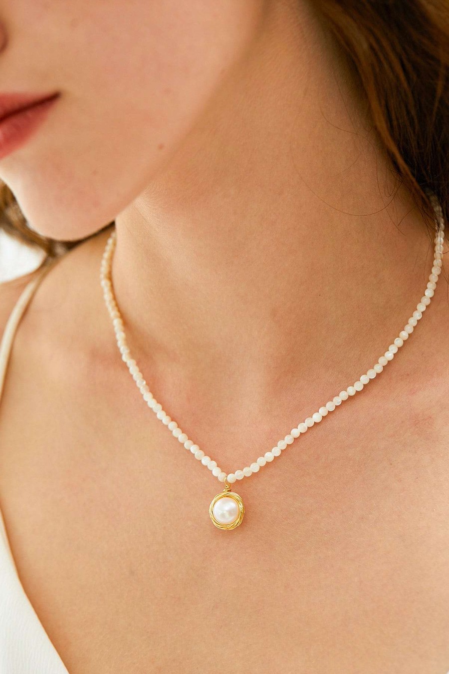 Smykker Og Tilbehor Skye Halskaeder | Daniela Freshwater Pearl Pendant Halskaede