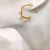 Smykker Og Tilbehor Skye Guld | Clarice 18K Pearl Hoop Oreringe Guld