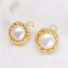 Smykker Og Tilbehor Skye Oreringe | Erin Halo Freshwater Pearl Stud Oreringe Guld