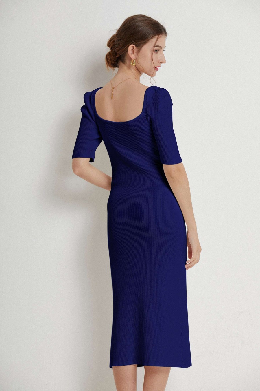 Toj Skye Okobevidst | Delilah Stretch Knit Midi-Kjole