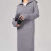 Toj Skye | Marcella Zip Collar Merino Wool Ribbet Sweater Dress Gra