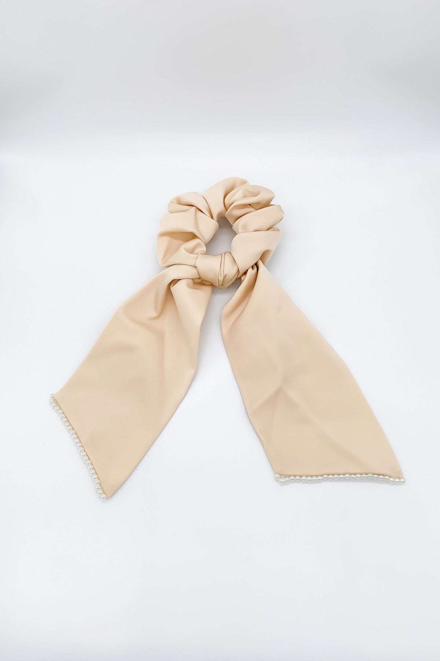 Smykker Og Tilbehor Skye Har Tilbehor | Simone Satin Torklaede Pearl Scrunchie