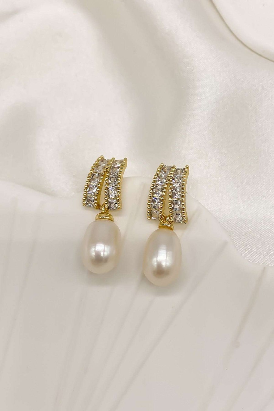 Smykker Og Tilbehor Skye Oreringe | Joie Pearl Drabe Oreringe Guld